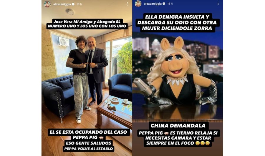Alex Caniggia contra Wanda Nara