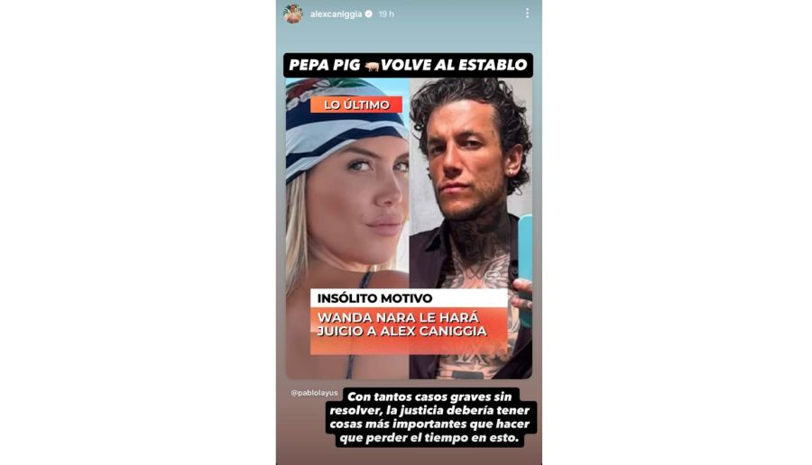 Alex Caniggia sobre la demanda de Wanda Nara