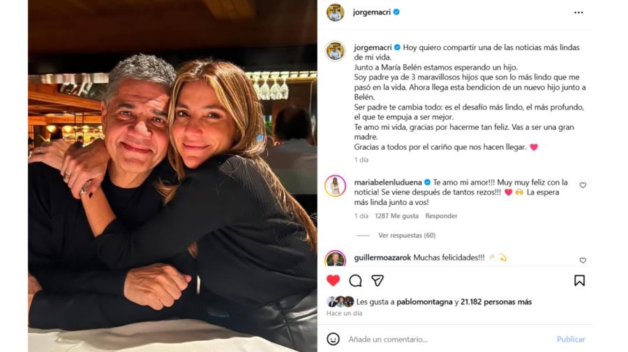 La felicidad de Jorge Macri por convertirse en padre