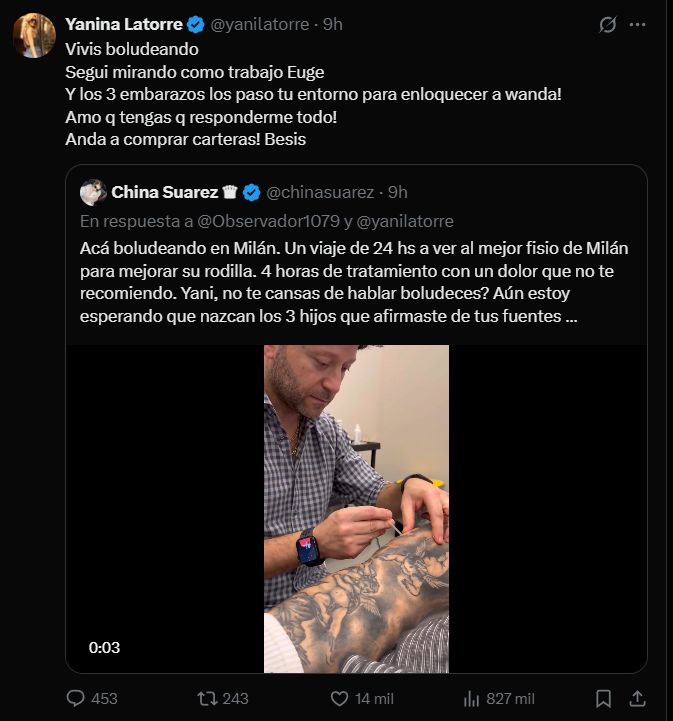 El tremendo cruce de Yanina Latorre y la China Suárez: reclamos, desmentidas y chicanas