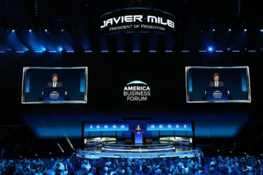 Javier Milei en American Business Forum