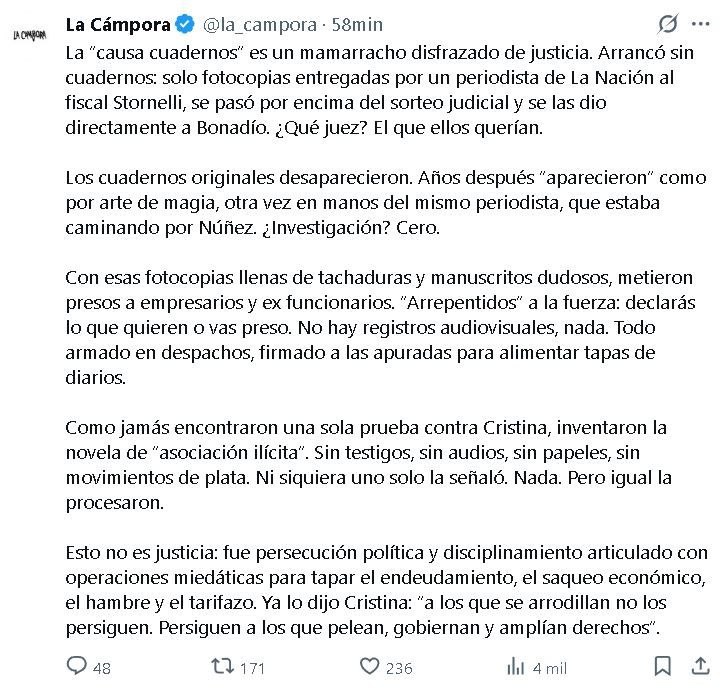 Tuit La Campora