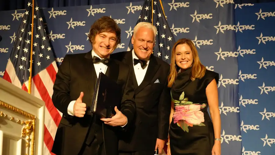 Javier Milei, Karina Milei, Luis Caputo