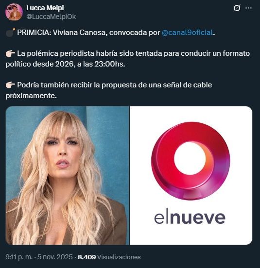 Viviana Canosa podría ser convocada por El Nueve