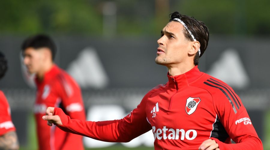 Lucas Martínez Quarta en el entrenamiento de River Plate