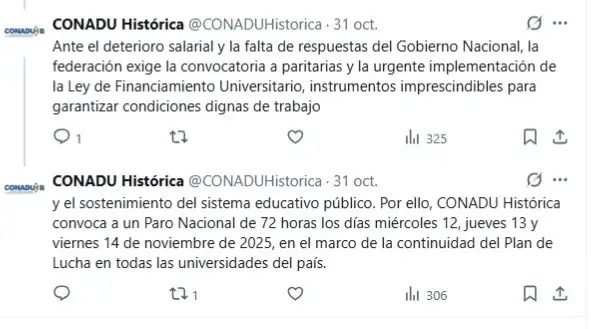 Reclamo de CONADU histórica