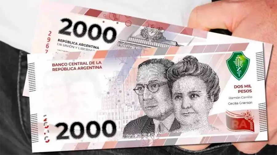 Billete de 2000 Pesos ARG 10112025