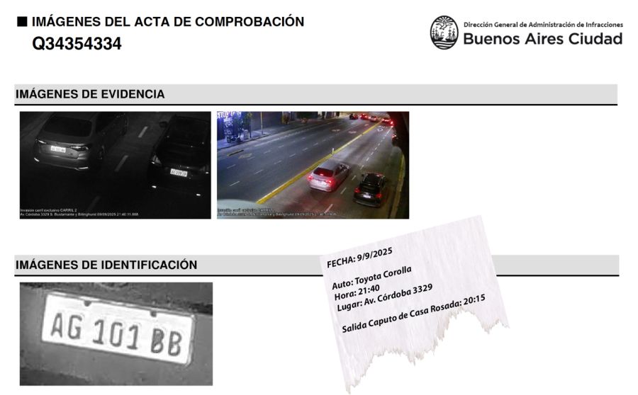 Las multas de Santiago Caputo