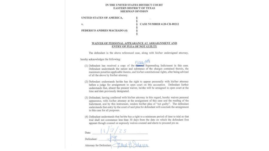 Machado se declaró no culpable 20251111