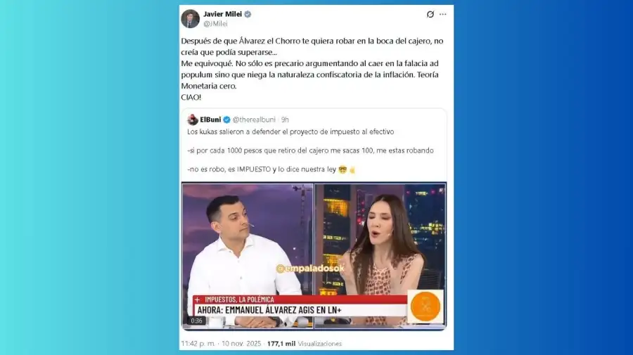 Javier Miley responded to the interview conducted by Emmanuel Álvarez Agís