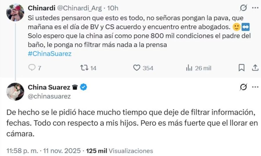 Benjamín Vicuña y China Suárez