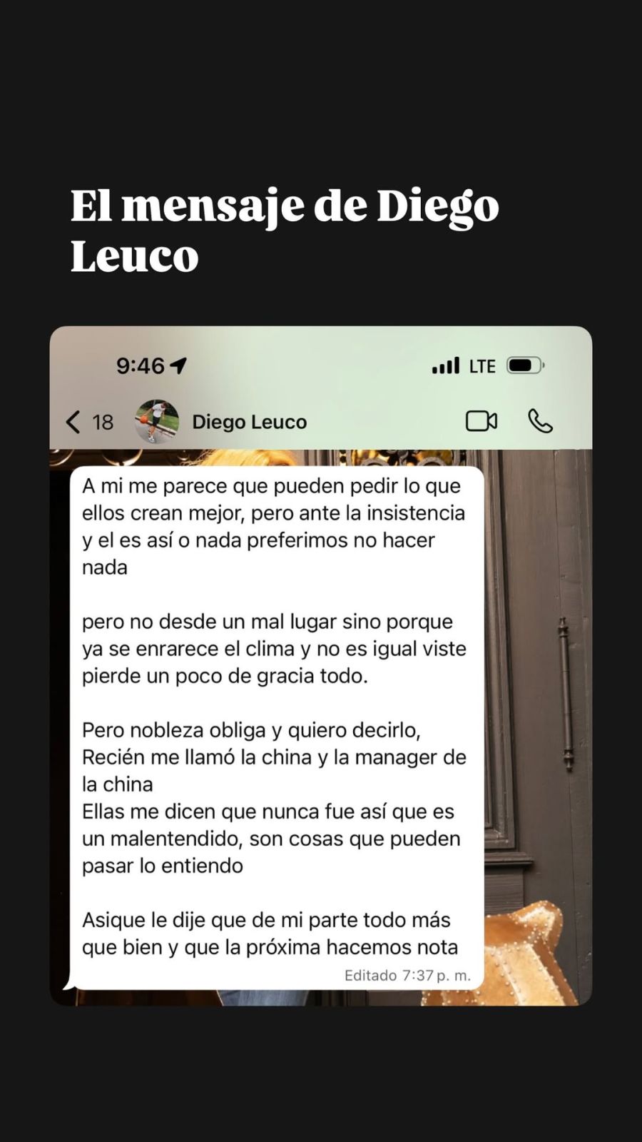 Diego Leuco, China Suárez