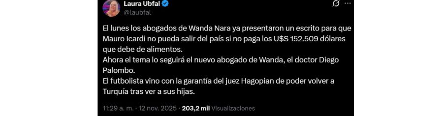 El pedido de Wanda Nara a la Justicia