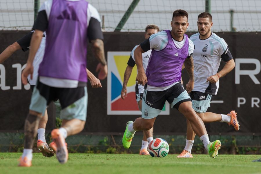 Lautaro Martínez con la Selección Argentina