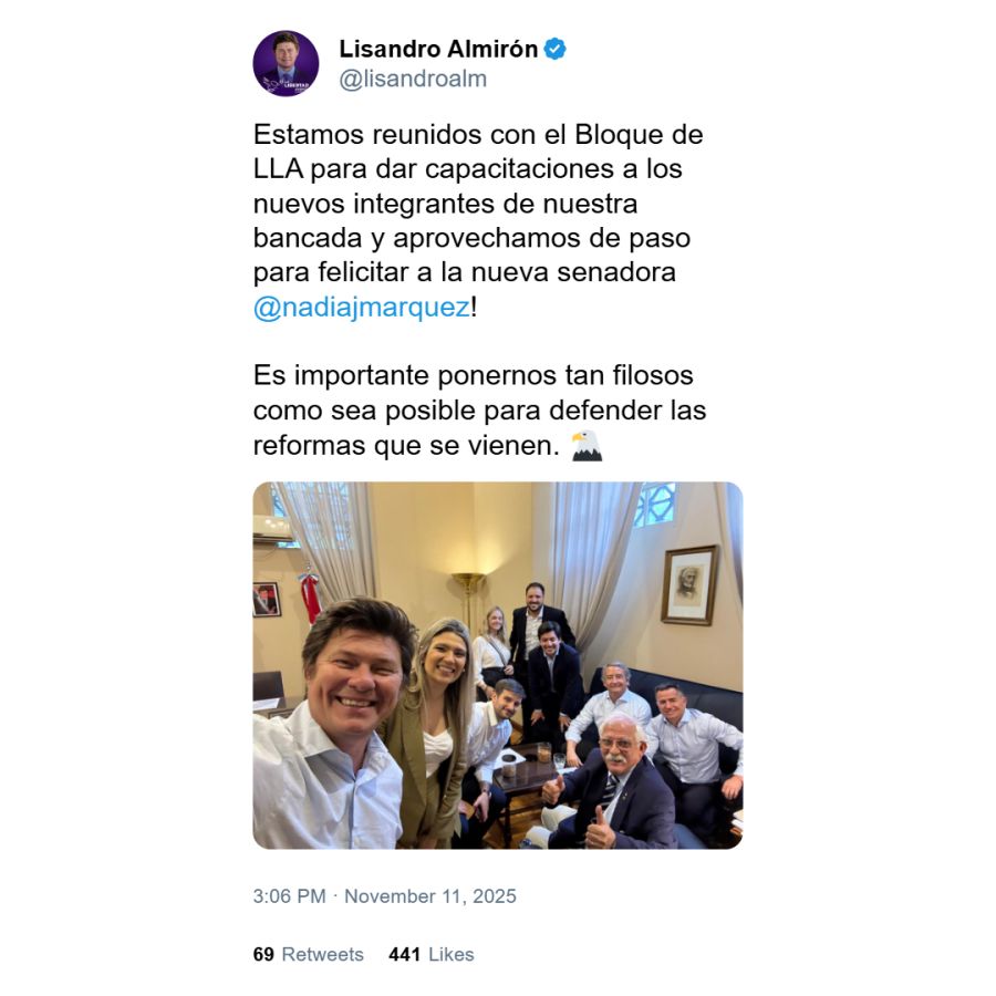 Posteo de Lisandro Almirón