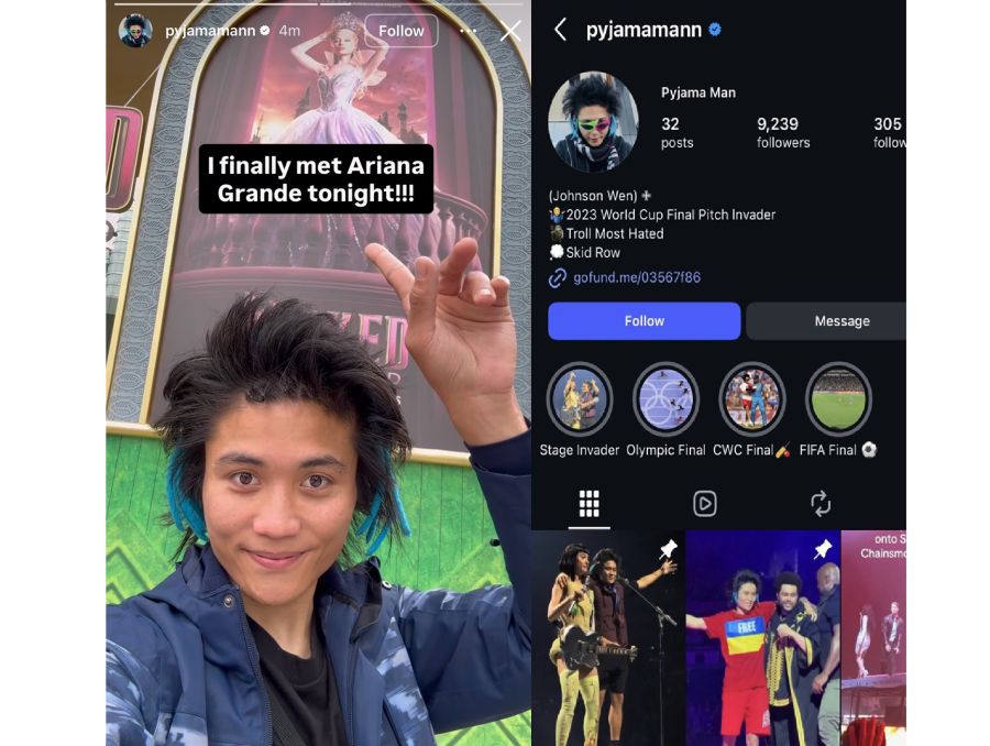 Pyjama Man sobre Ariana Grande