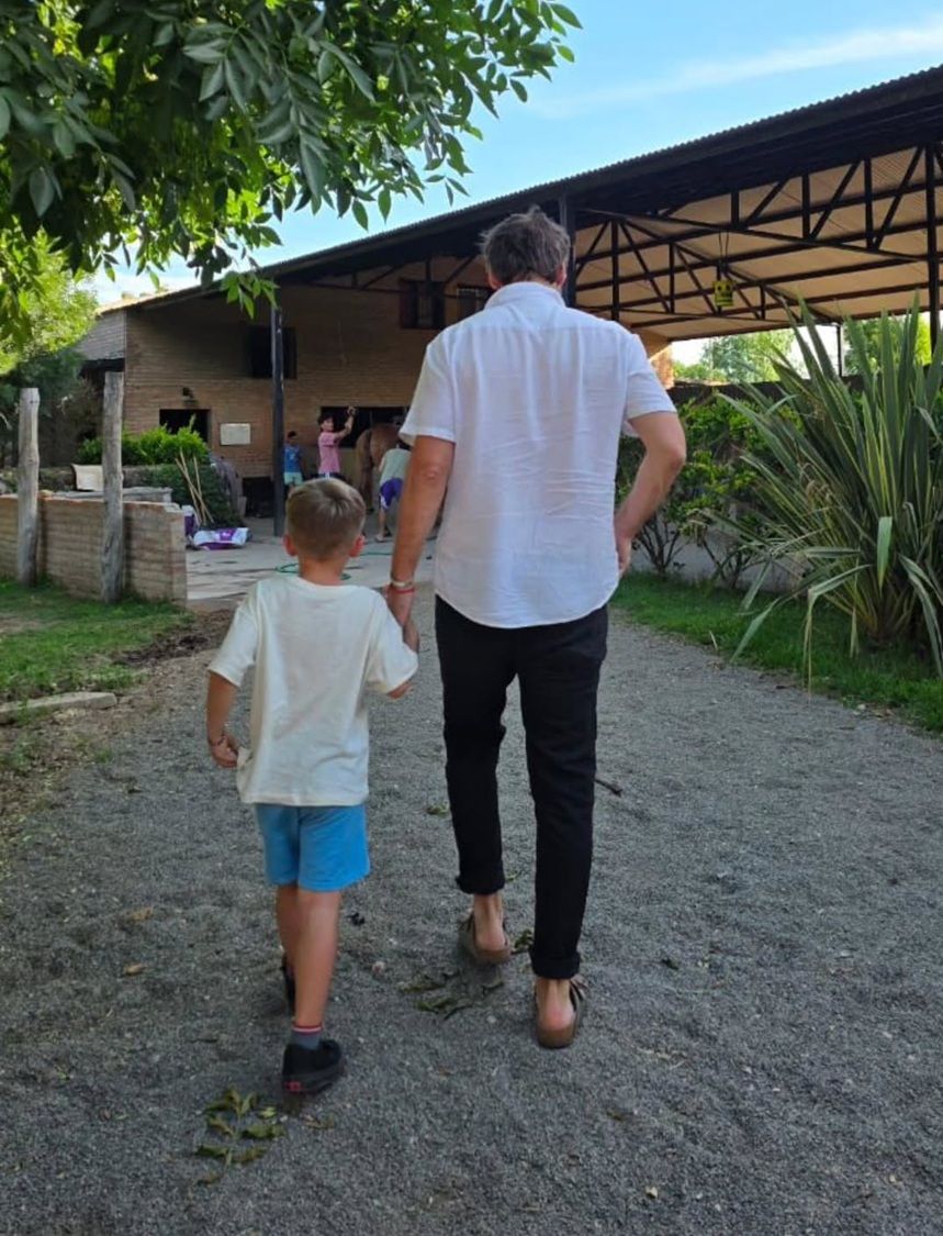 Benjamín Vicuña y sus hijos