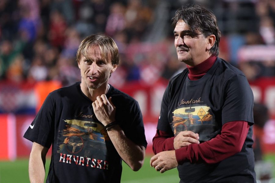 Luka Modric y Zlatko Dalic