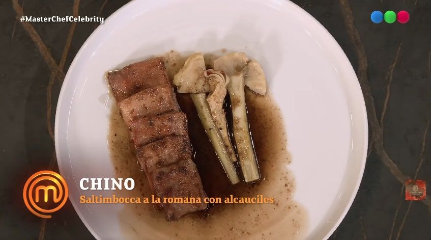 El plato de comida del Chino Leunis en MasterChef Celebrity