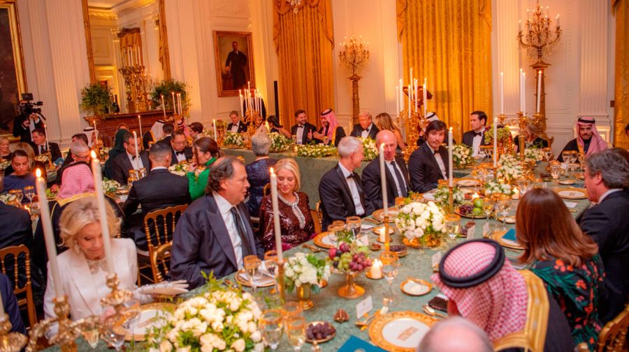 Cena de la Casa Blanca con Trump y el príncipe heredero saudí. 19112025
