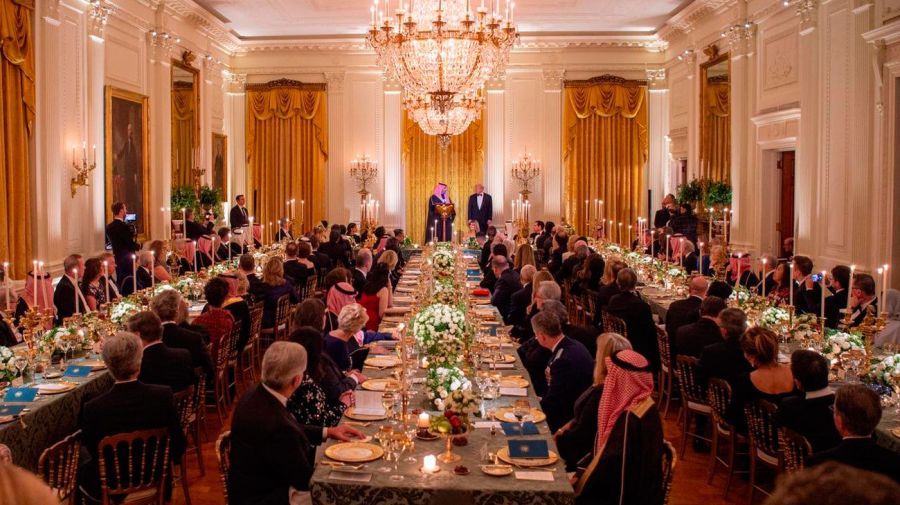Cena de la Casa Blanca con Trump y el príncipe heredero saudí. 19112025