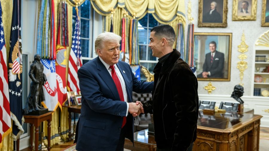 Donald Trump y Cristiano Ronaldo en la Casa Blanca