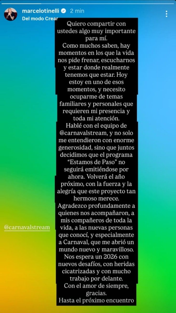 Marcelo Tinelli dejó el streaming