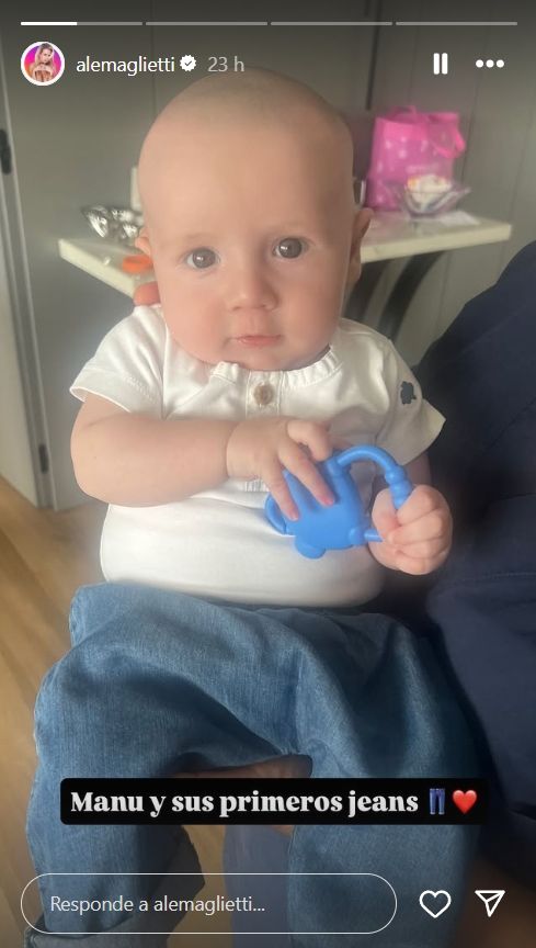 Alejandra Maglietti y su hijo, Manu