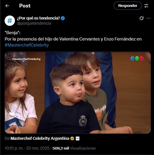 El hijo de Valentina Cervantes y Enzo Fernández fue furor en la red