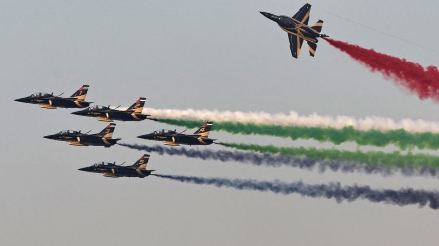 Exhibición aérea en Dubai