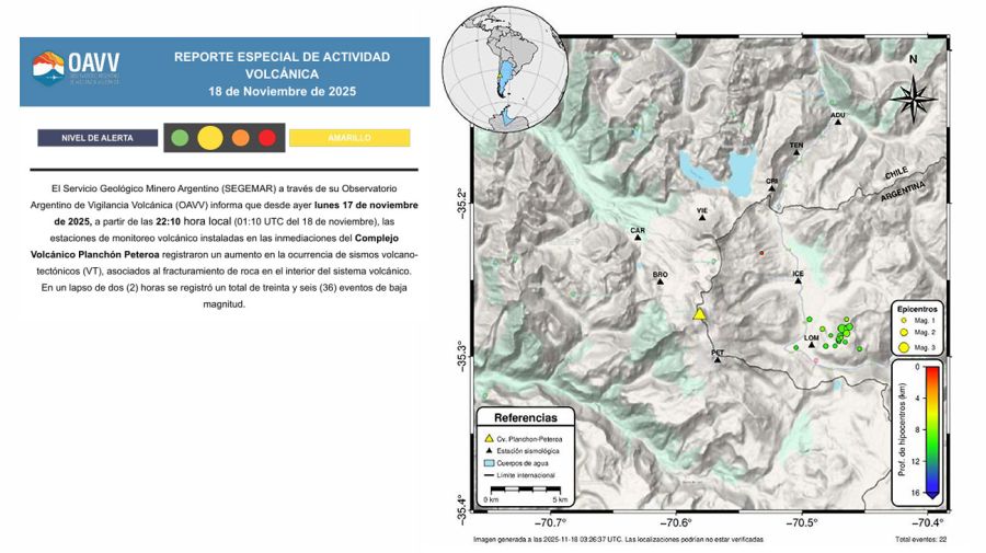  Vigilancia activa del volcán Planchón-Peteroa 21112025
