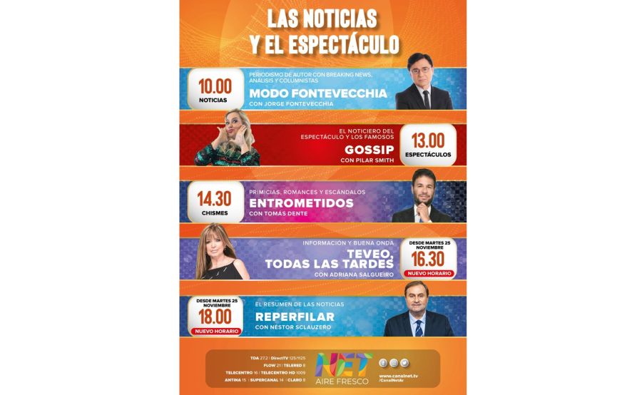 La programación de NET TV