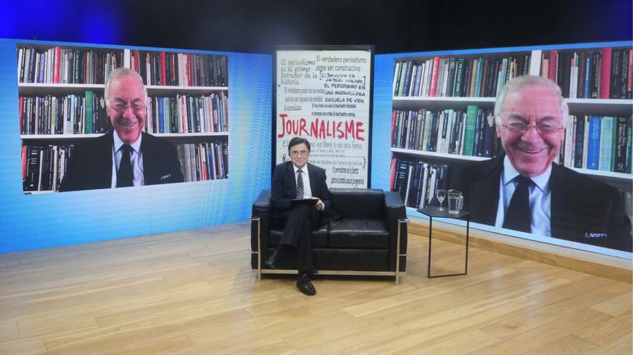 El economista estadounidense Steve Hanke, con Jorge Fontevecchia en Periodismo Puro.