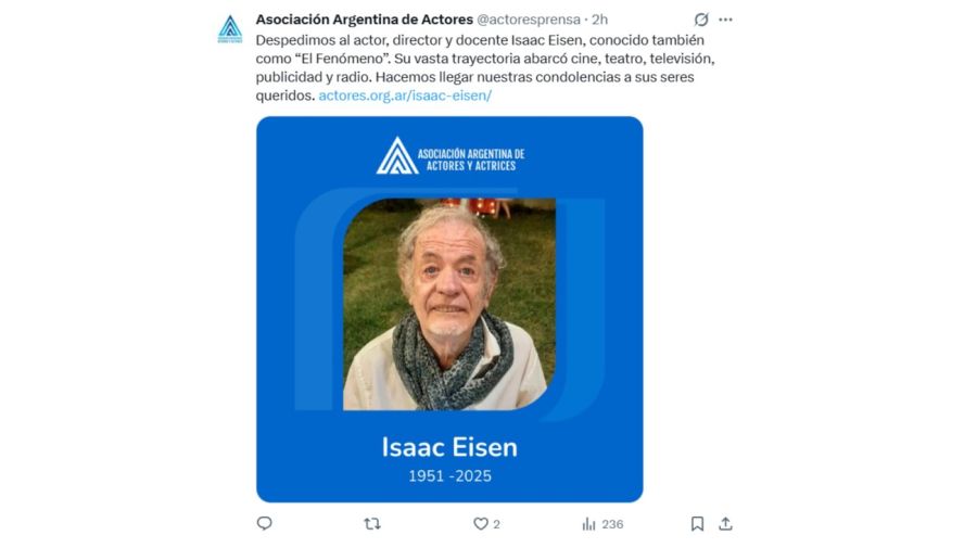 Murió Isaac Eisen