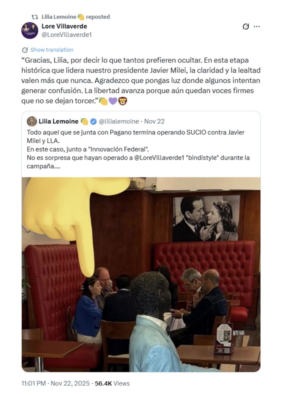 Lilia Lemoine y Marcela Pagano