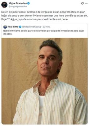 Twit de Migue Granados