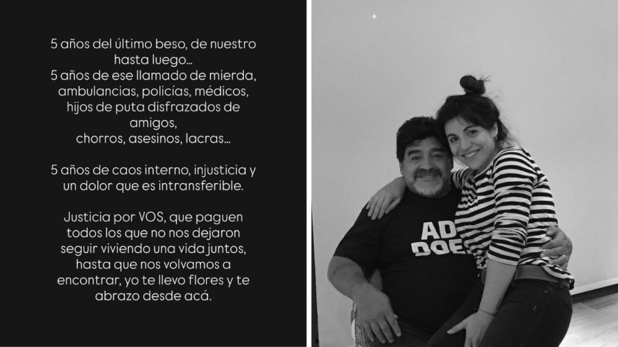 El desgarrador posteo de Gianinna Maradona