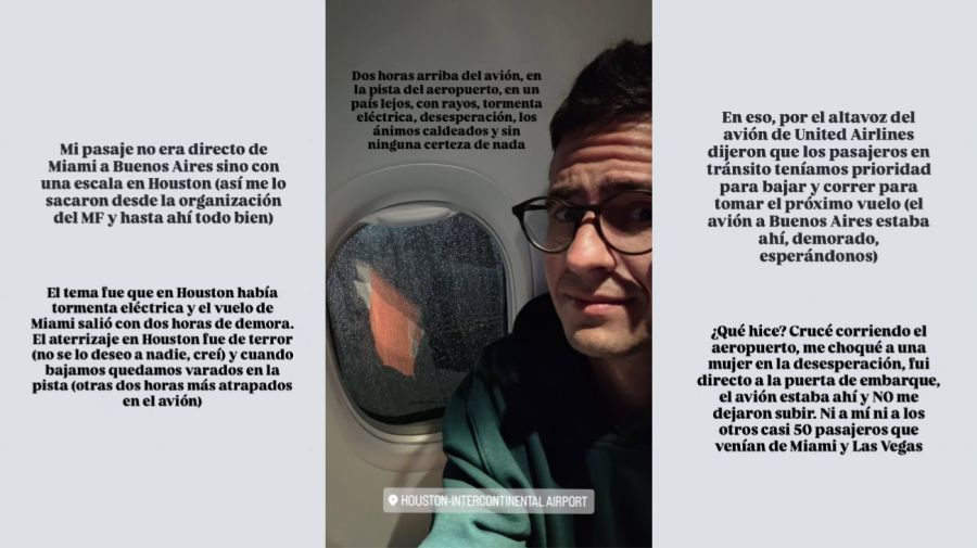 El dramático momento del periodista Nico Peralta en Houston