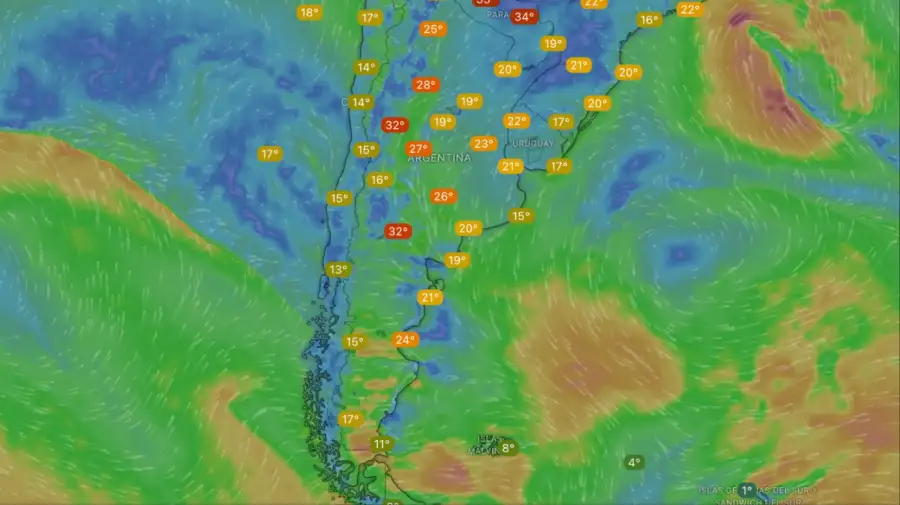 Clima miércoles 26 de noviembre