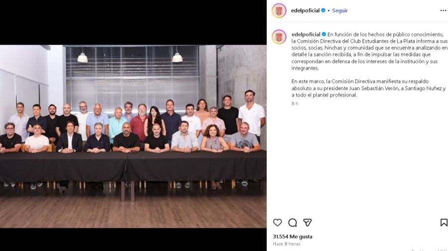 Statement from La Plata students regarding the AFC penalty