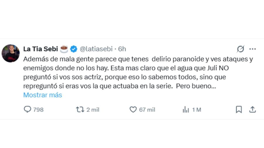 Las fulminantes críticas a la China Suárez tras su hiriente mensaje contra Juli Poggio