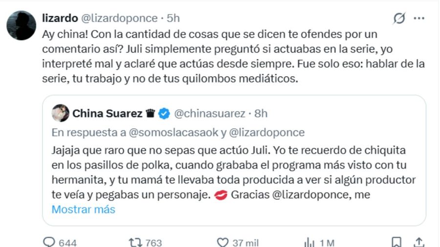 Las fulminantes críticas a la China Suárez tras su hiriente mensaje contra Juli Poggio