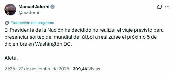 X Manuel Adorni 27112025