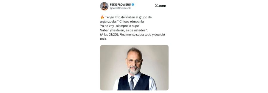 El mensaje de Jorge Rial a Argenzuela