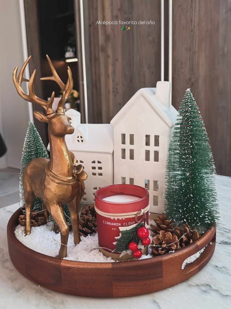 Valentina Cervantes mostró la decoración navideña de su casa