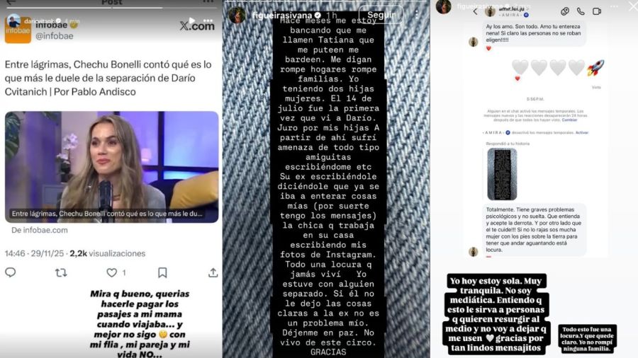 Aseguran que Ivana Figueiras dejó a Darío Cvitanich por la polémica con Chechu Bonelli: los detalles