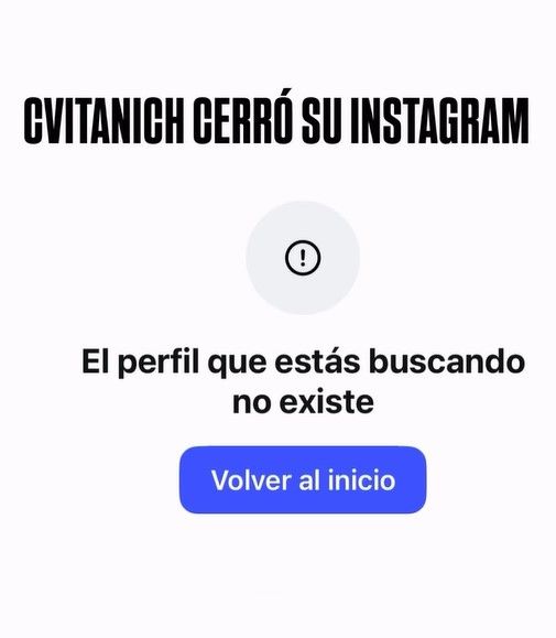 Darío Cvitanich cerró su instagram