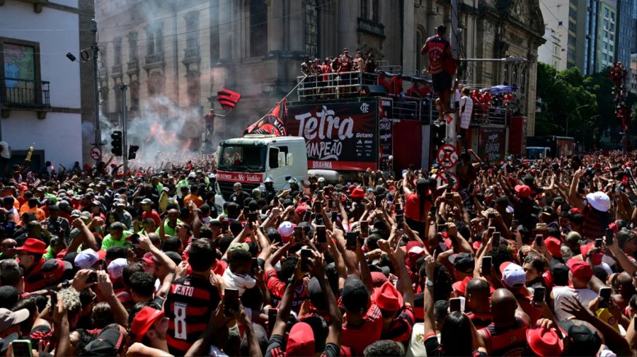 Flamengo celebrations in Rio de Janeiro