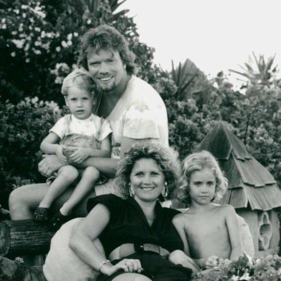 Joan Templeman, Richard Branson y su familia 2