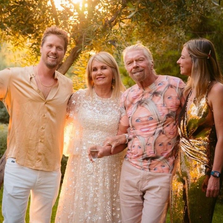 Joan Templeman, Richard Branson, y su familia